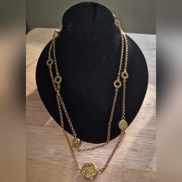 Vintage Christian Dior Druzy  Gold Plated  Station Statement Necklace - Picture 6 of 11